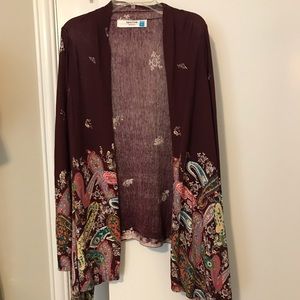 Free People plum patterned sweater
